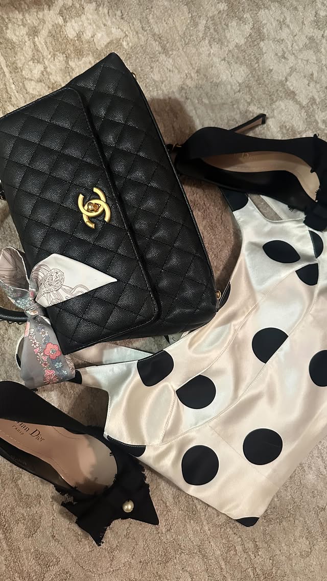 Stine Goya polka dot top styled look